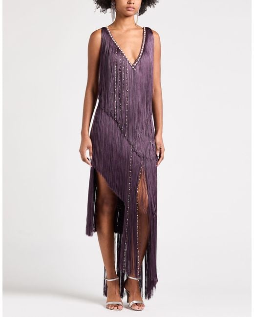 Elisabetta Franchi Purple Maxi Dress