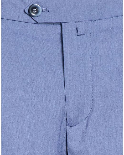 Barbati Blue Pants Polyester, Viscose, Wool, Elastane for men
