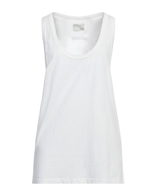 Haikure White Tank Top Cotton