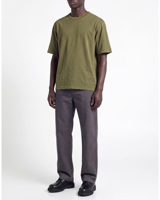 Officine Generale Green Military T-Shirt Cotton for men