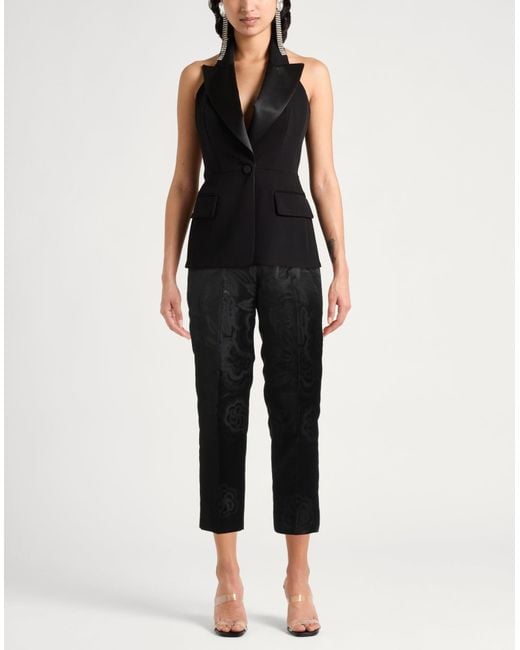 Etro Black Pants Viscose, Silk, Polyamide