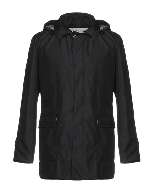 Geospirit Black Overcoat & Trench Coat for men