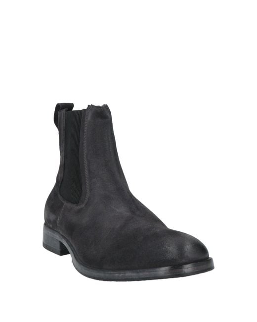 Moma Black Charcoal Ankle Boots Leather for men