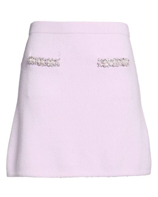 Self-Portrait Pink Mini Skirt
