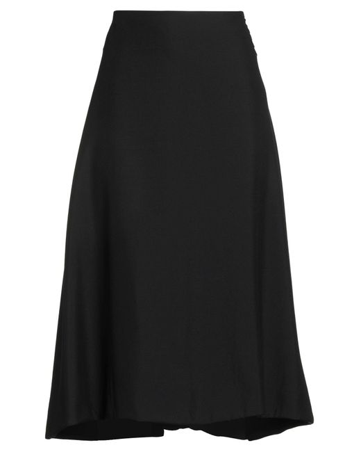 Marni Black Midi Skirt Virgin Wool
