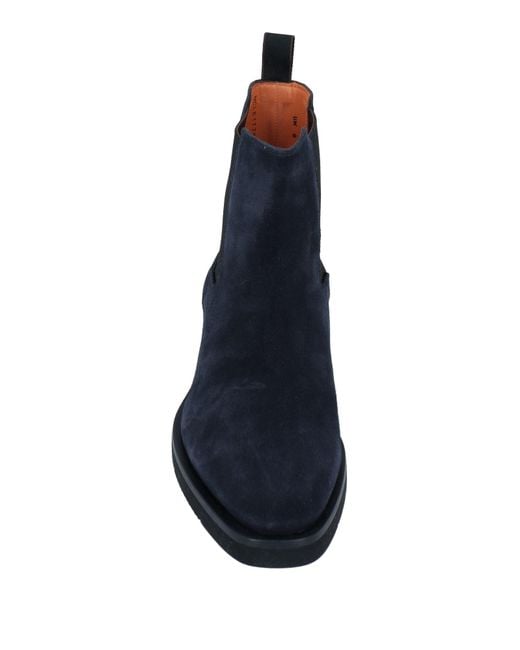 Santoni Blue Ankle Boots for men