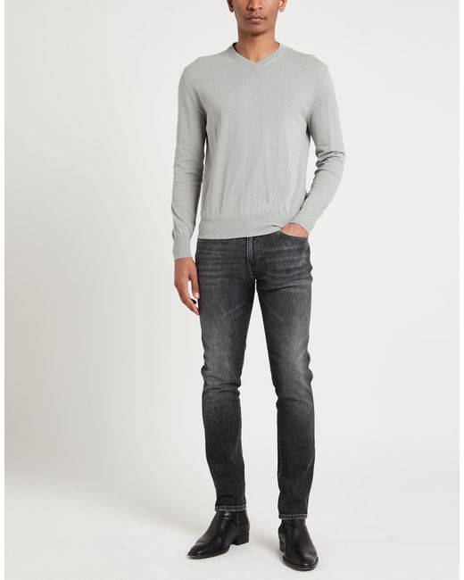 PT Torino Gray Jeans Cotton, Elastane for men