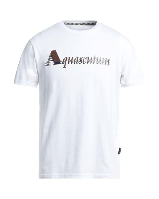 Aquascutum White T-shirt for men