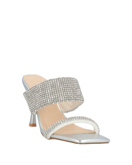 Twenty Four Haitch White Sandals