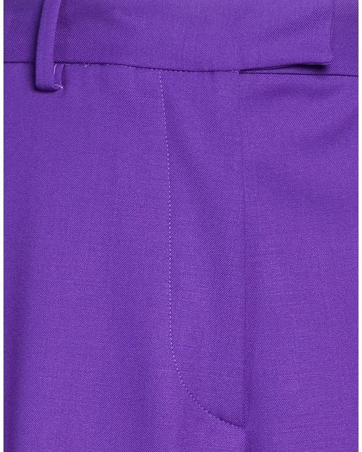 Dries Van Noten Purple Pants Wool, Elastane