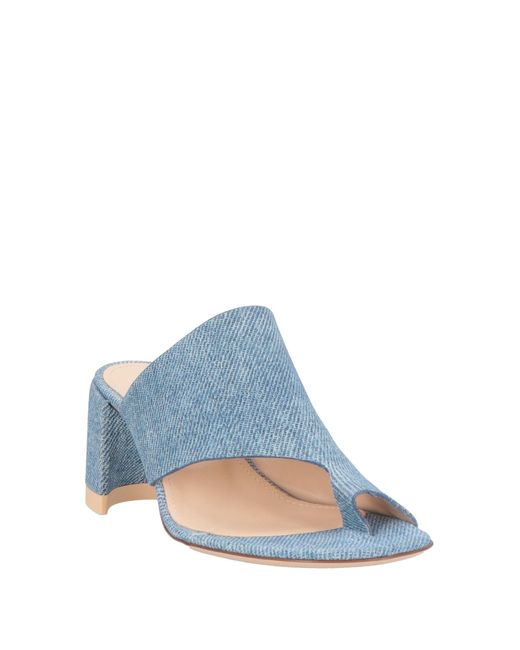 Agl Attilio Giusti Leombruni Blue Thong Sandal Textile Fibers