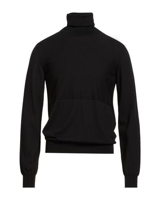 Jil Sander Black Turtleneck Virgin Wool for men