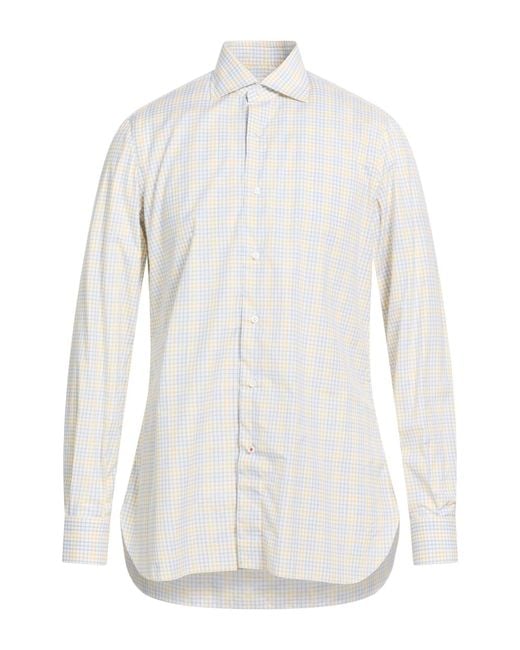 Isaia White Shirt Cotton for men