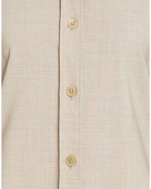 P.A.R.O.S.H. Natural Shirt Virgin Wool, Elastane