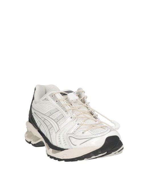 Asics White Sneakers Synthetic Material, Textile Fibers for men