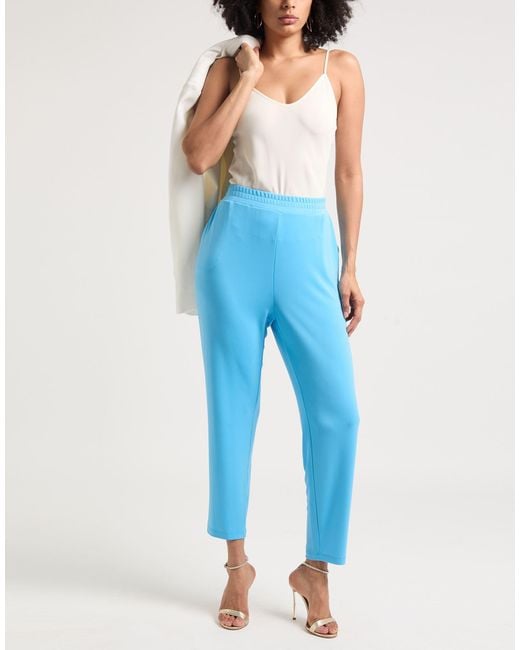 SEVENTY VENEZIA Blue Pants Polyester, Elastane