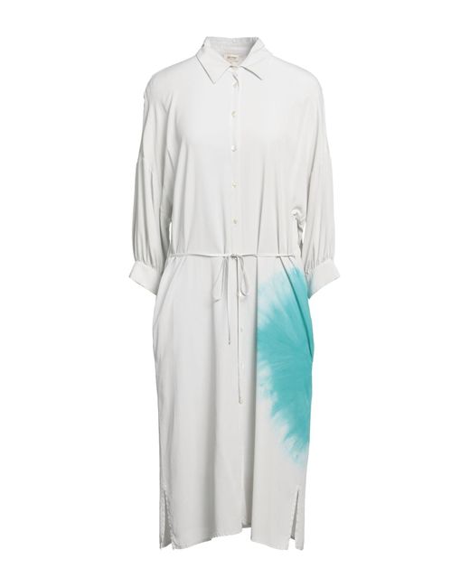 HER SHIRT HER DRESS White Midi Dress