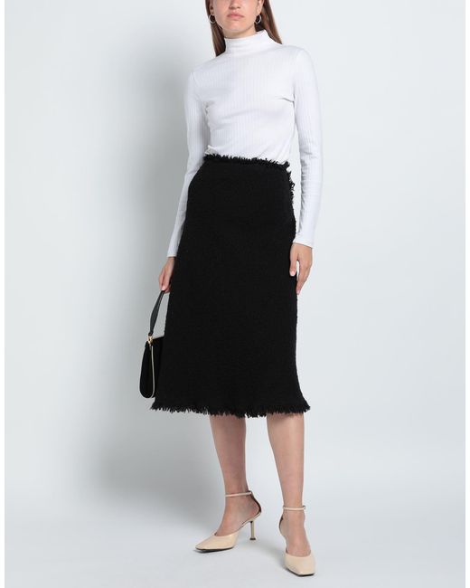 Alberta Ferretti Black Midi Skirt