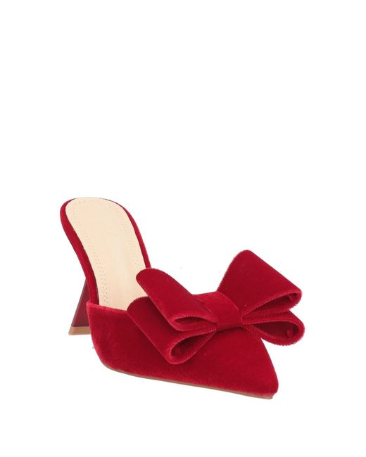 Twenty Four Haitch Red Mules & Clogs