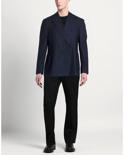 Officine Generale Blue Midnight Blazer Wool for men