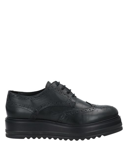 VSL Black Lace-Up Shoes Calfskin