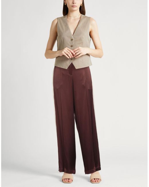 Alysi Purple Pants Acetate, Viscose, Linen
