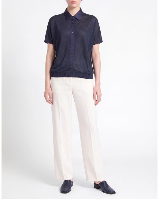 Gran Sasso Blue Midnight Polo Shirt Linen