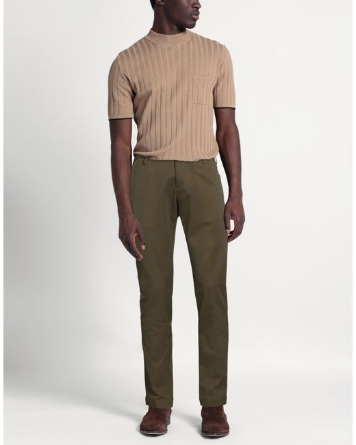 Entre Amis Green Pants Cotton, Elastane for men