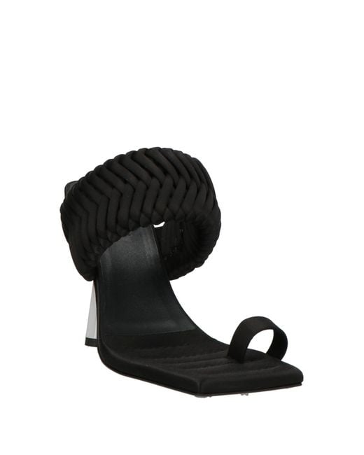 GIA RHW Black Thong Sandal