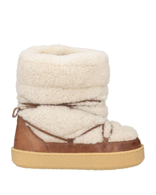 Isabel Marant Natural Ankle Boots Shearling