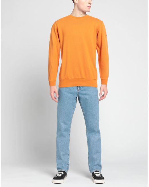 AFTER LABEL Orange Sweatshirt Cotton for men
