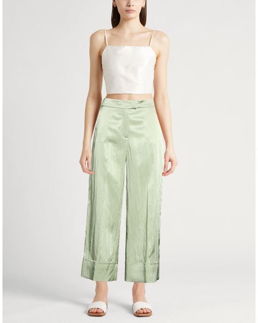 PT Torino Green Pants Viscose, Polyamide