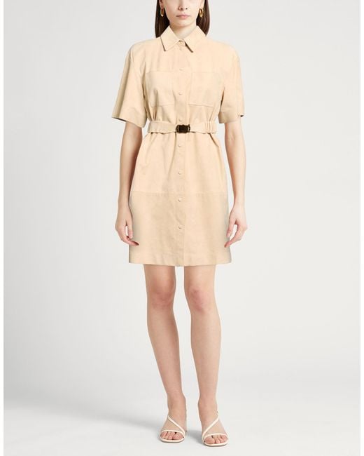 Agnona Natural Mini Dresses