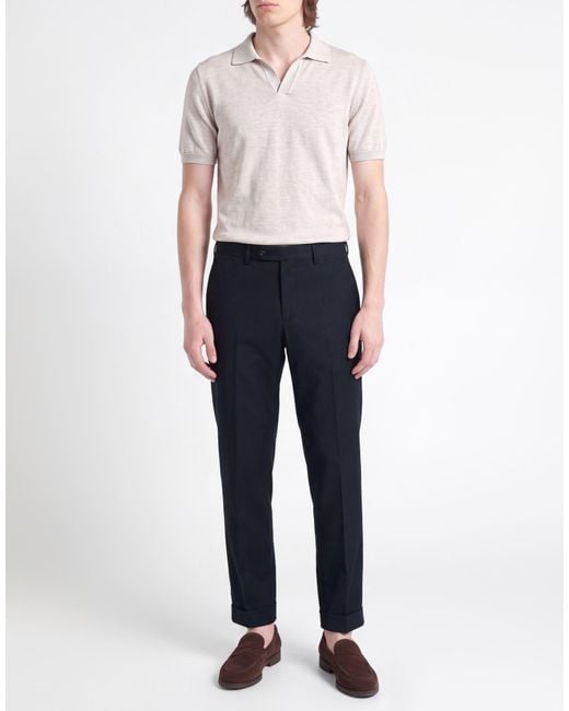 Michael Coal Blue Pants Wool, Polyester, Elastane for men