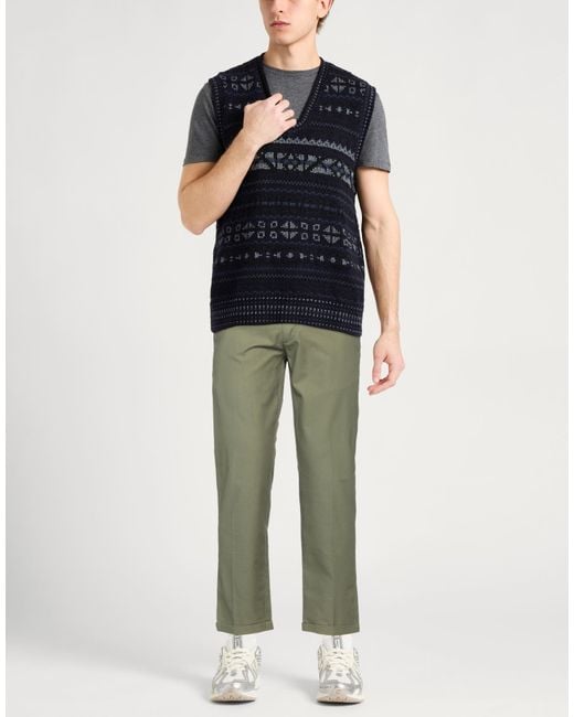 RE_HASH Green Military Pants Cotton, Elastane for men