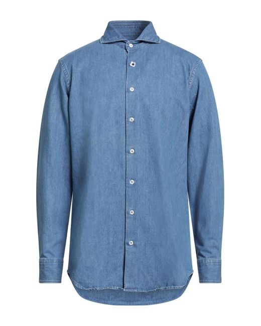 Lardini Blue Denim Shirts for men