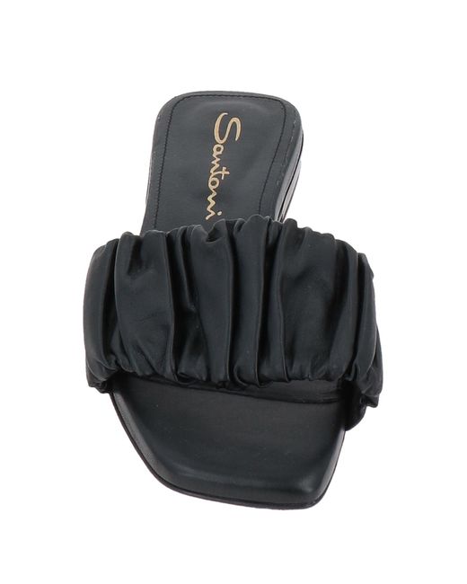Santoni Black Sandals
