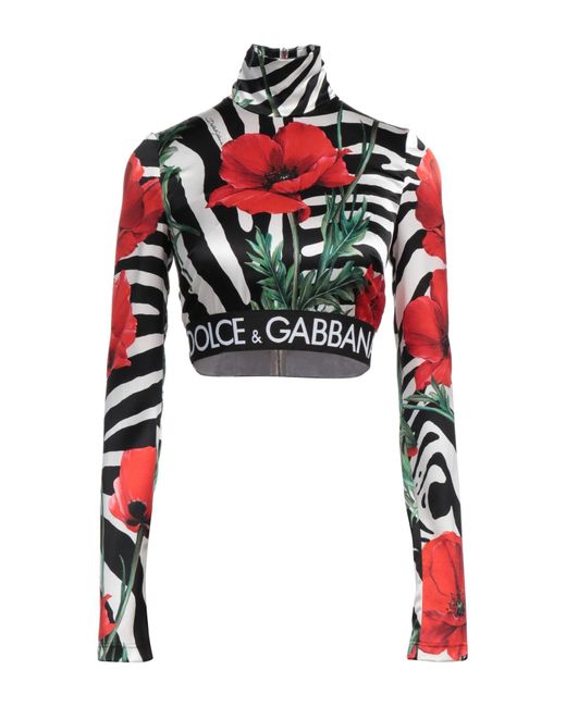 Dolce & Gabbana Red Top Silk, Elastane, Polyamide, Polyester