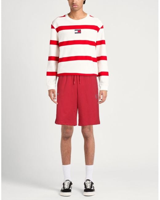 EA7 Red Shorts & Bermuda Shorts for men