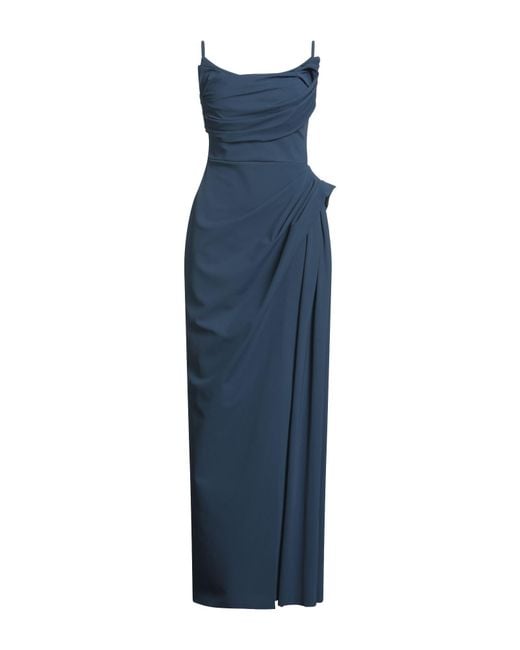 La Petite Robe Di Chiara Boni Blue Maxi Dress Polyamide, Elastane