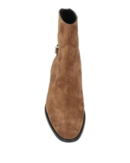 Céline Brown Camel Ankle Boots Leather