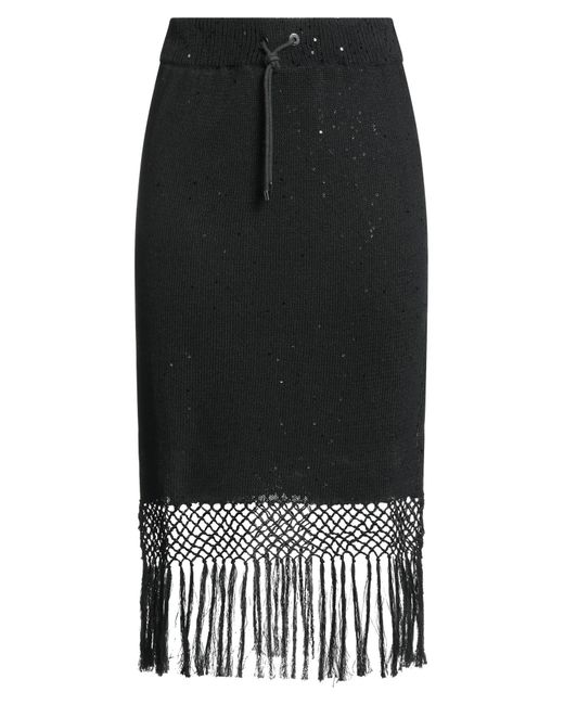 Jupe Midi Brunello Cucinelli en coloris Black