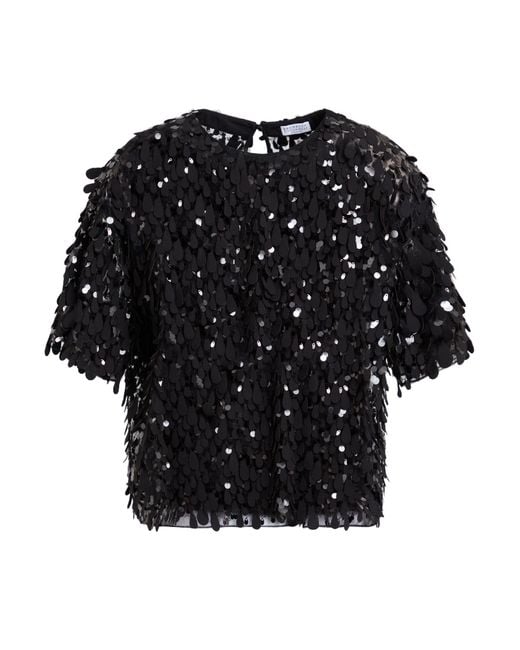 Brunello Cucinelli Black Top Virgin Wool, Polyamide, Elastane, Polyester
