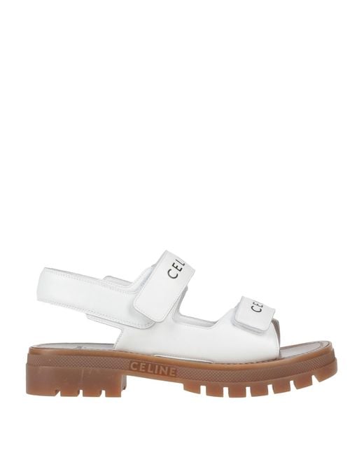 Céline White Sandals