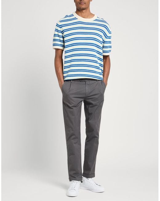 BARMAS Gray Pants Cotton, Elastane for men