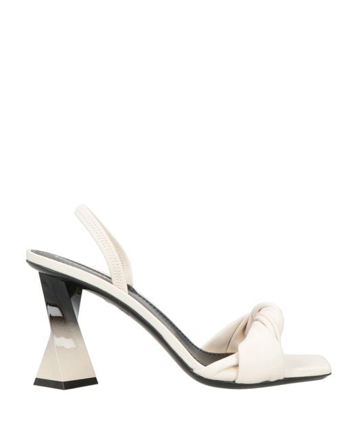 Pollini Natural Sandals Leather