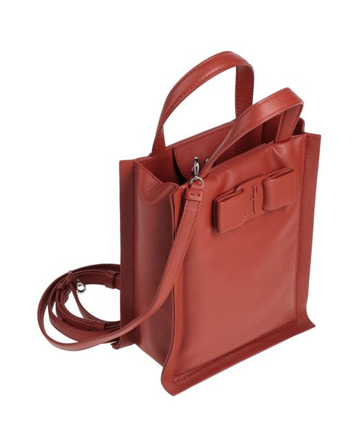 Ferragamo Red Viva Mini -- Handbag Calfskin