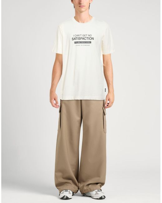 John Richmond White Ivory T-Shirt Cotton for men