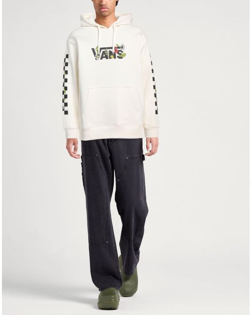 Vans White Sweatshirt Cotton, Polyester for men