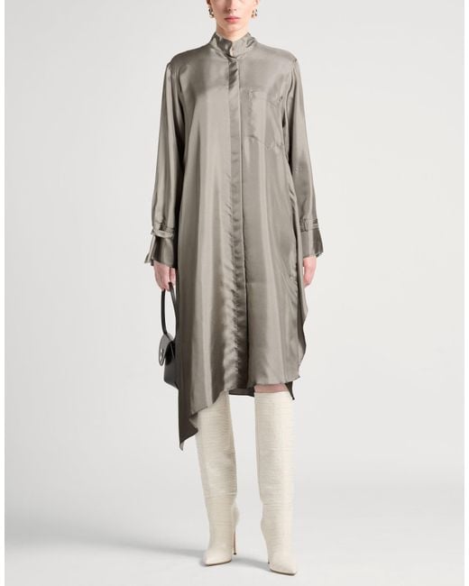 Christian Wijnants Gray Military Midi Dress Silk